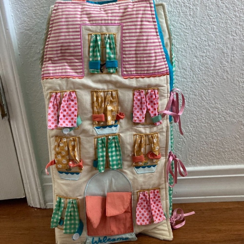 Land of Nod portable cloth doll house